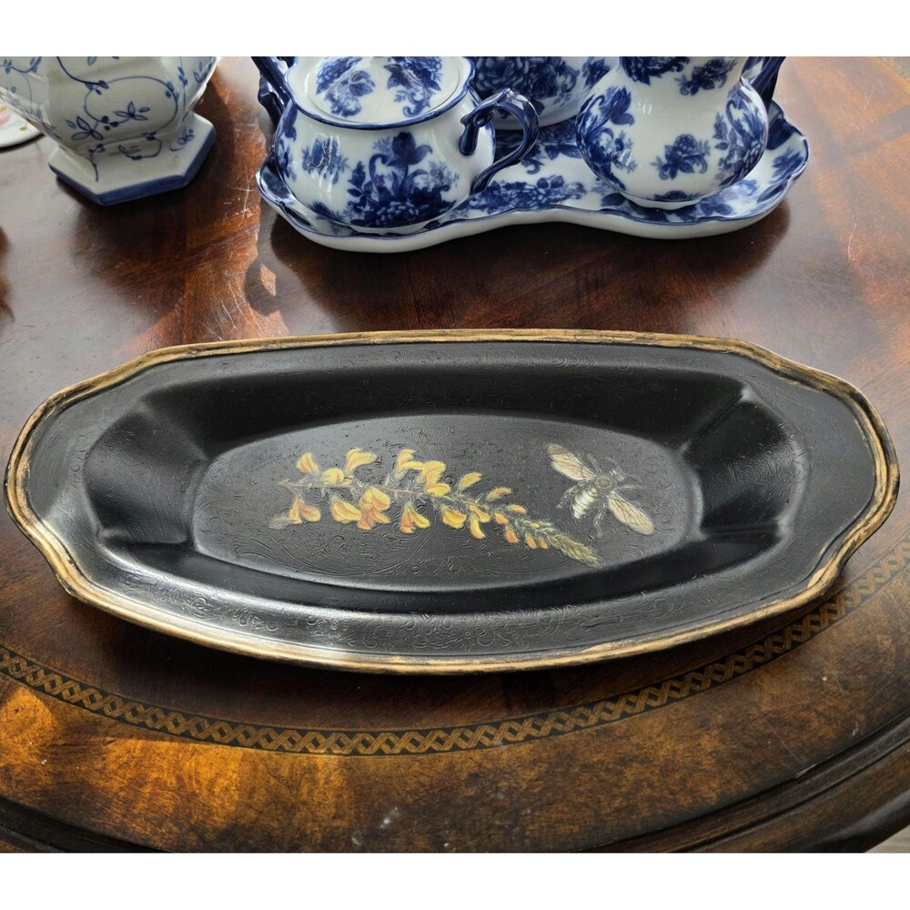 Moody Botanical & Bee Catchall Tray | Dark Academia Trinket Dish